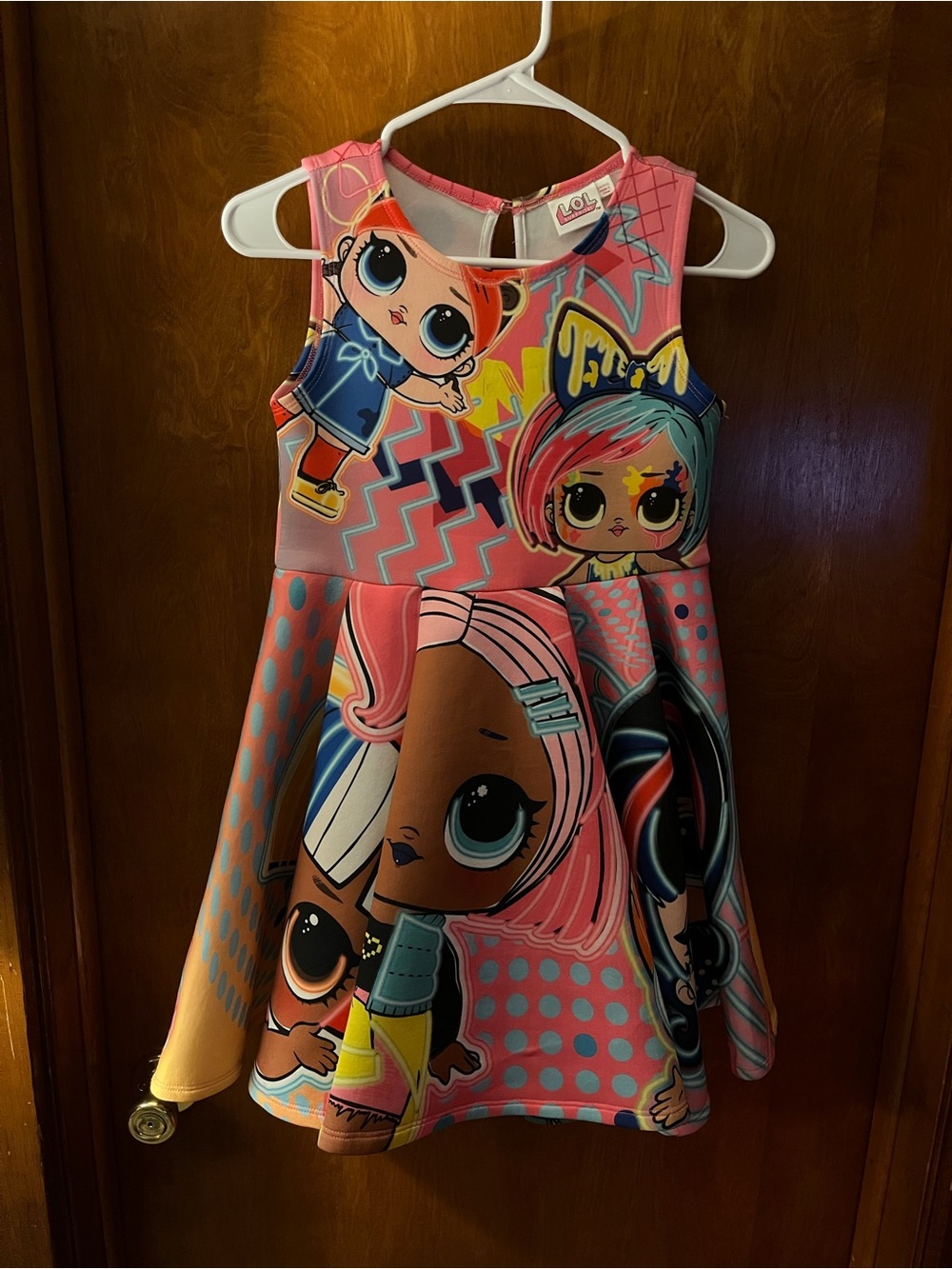 L.O.L. Surprise! Pink Blue Multicolor Graphic Dress